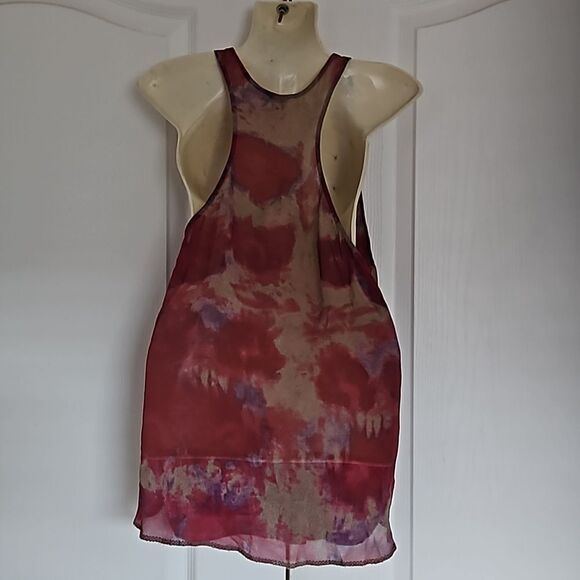 Wilfred Women's Racer Back Silk Top Hot Pink/ Beige XS - Picture 5 of 16